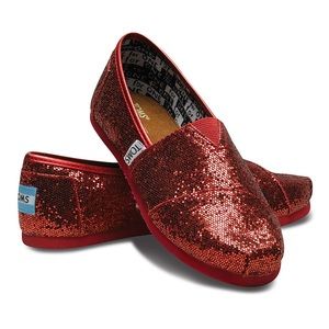 Red Glitter Toms